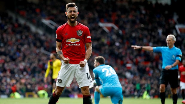 Bruno Fernandes Scores As United Beat Watford at The Old Trafford