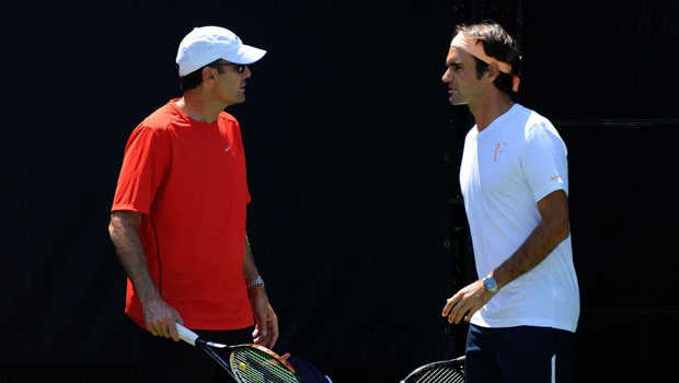 Paul Annacone and Roger Federer