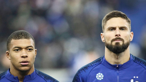 Kylian Mbappe and Olivier Giroud France Euro 2020-21