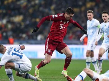 Bayern claim narrow 2-1 win at Kyiv despite snowy conditions