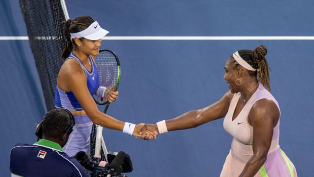 Emma Raducanu and Serena Williams